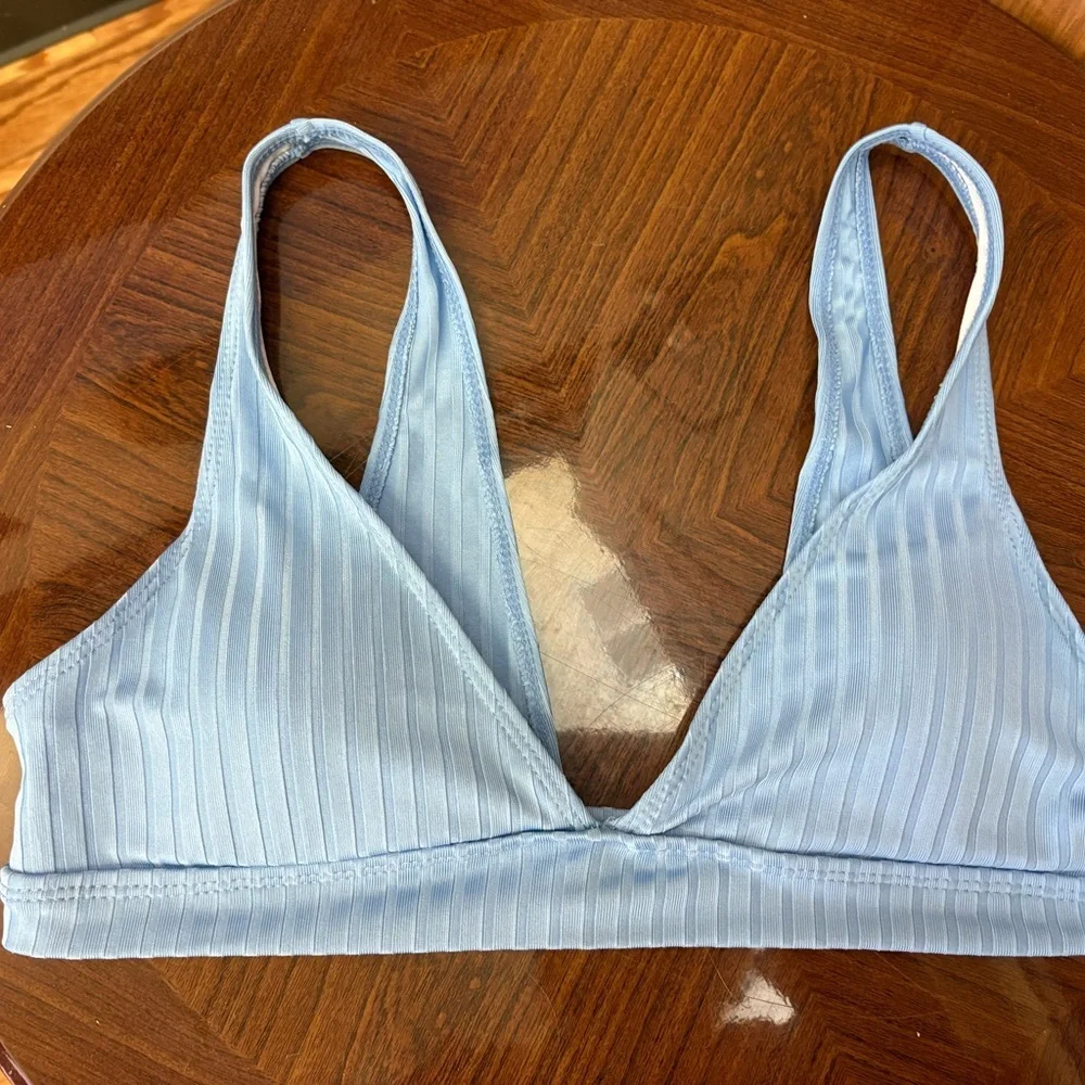 Light Blue Ribbed Bikini Set - Picture 6 of 8